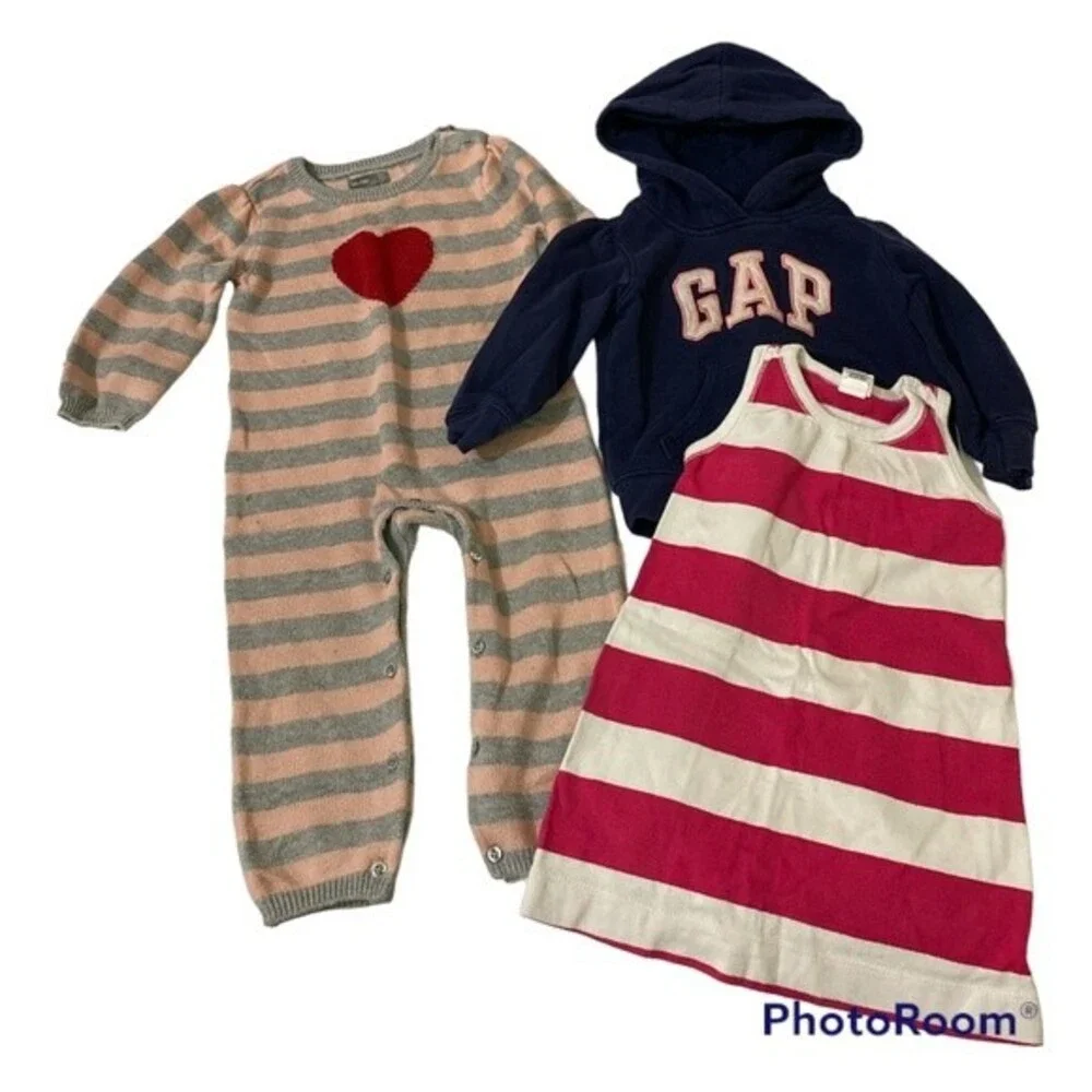 Baby Gap Toddler's Lots of 4 One-Piece Dress Hoodie Size 18-24m